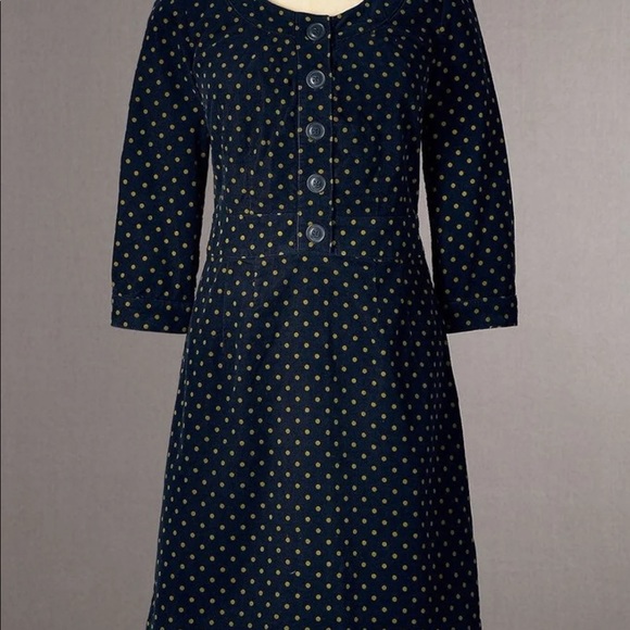Boden Placket Cord Polka Dot Dress | SZ 4 - Picture 2 of 9
